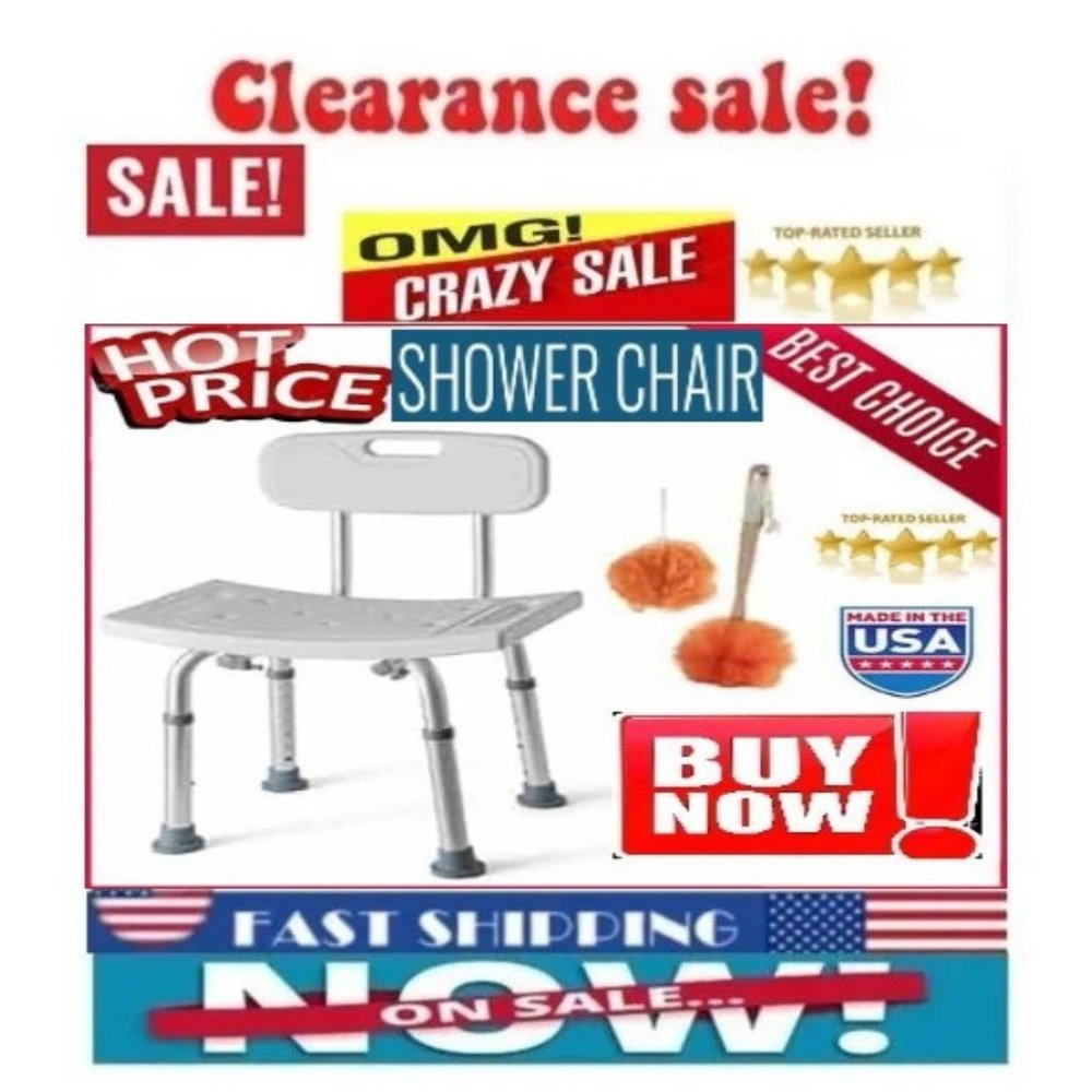 ✅🔥📢HEALTHSMART Universal BATH SEAT w/ Backrest & BactiX SEAT🚨📢🤑BUY NOW🤑🔥